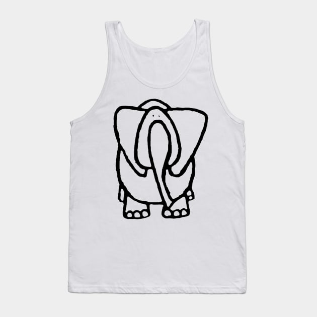 Cute Elephant Tank Top by krisevansart